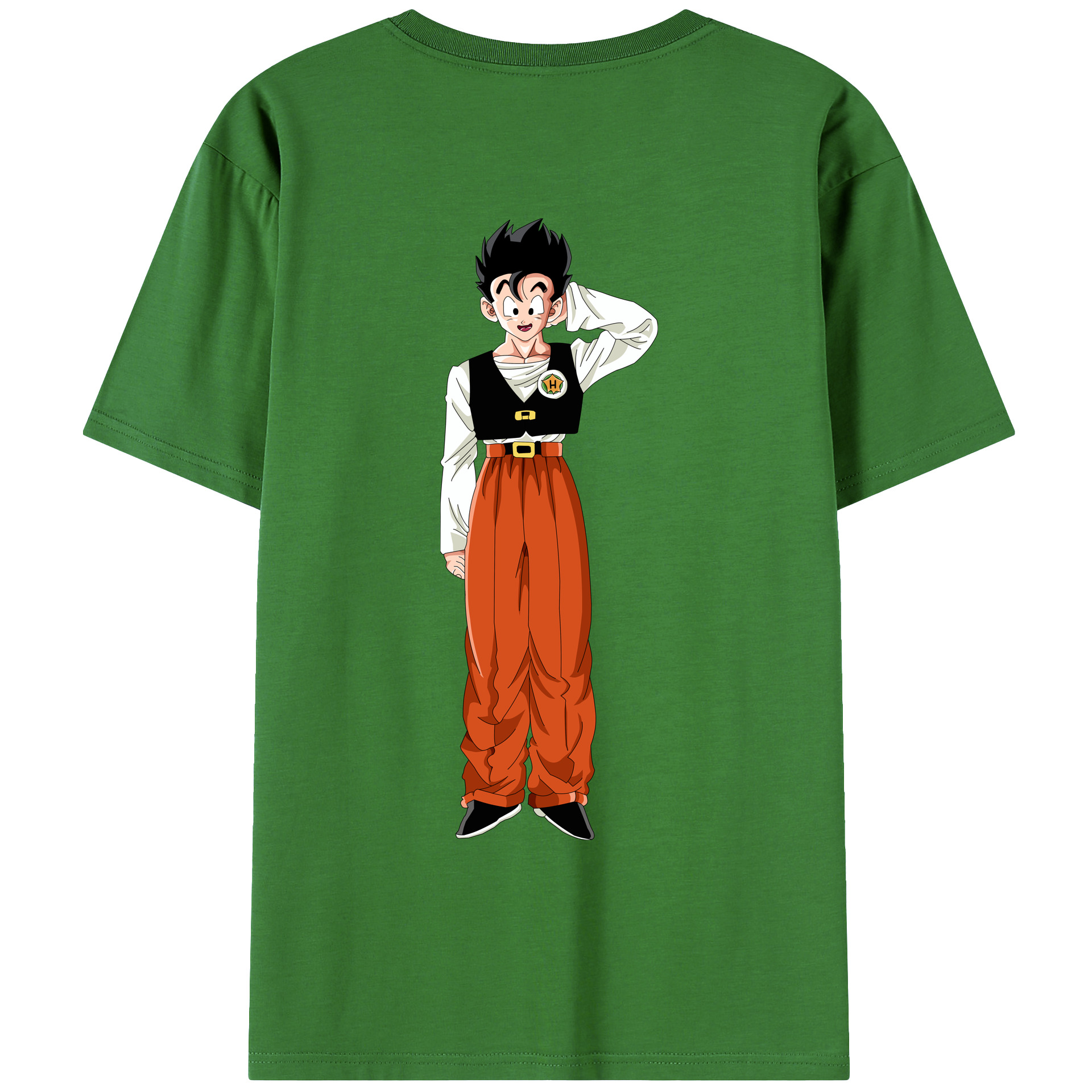 （画像用） ドラゴンボール 孫 悟飯（そんごはん）DRAGON BALL Son Gohan レディース半袖Tシャツ(バックプリント)